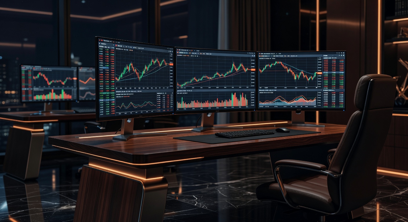 Professional trading desk at VenturoFX — institutional CFD environment